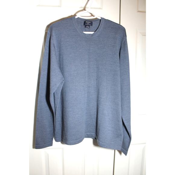 Brooks Brothers 346 Men's Blue Merino Wool Crew Neck Sweater sz XL - Picture 1 of 3